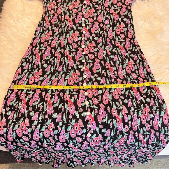 Vintage Fashion Bug Long Floral Dress with Corset Tie Back Size 22/24 cottage - Picture 12 of 15